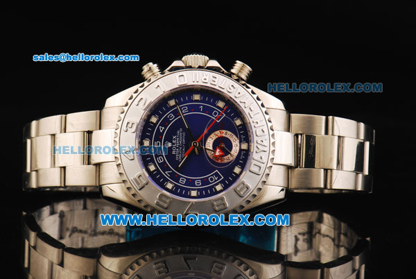 Rolex Yachtmaster II Automatic Movement Full Steel with Blue Dial and White Square Markers - Click Image to Close